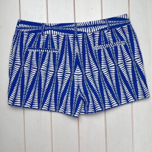 Tara Jarmon Blue and White Patterned Women Shorts - Picture 2 of 8